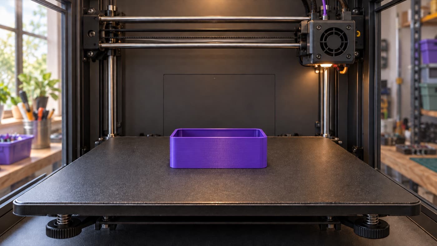 PLA print fresh off the bed
